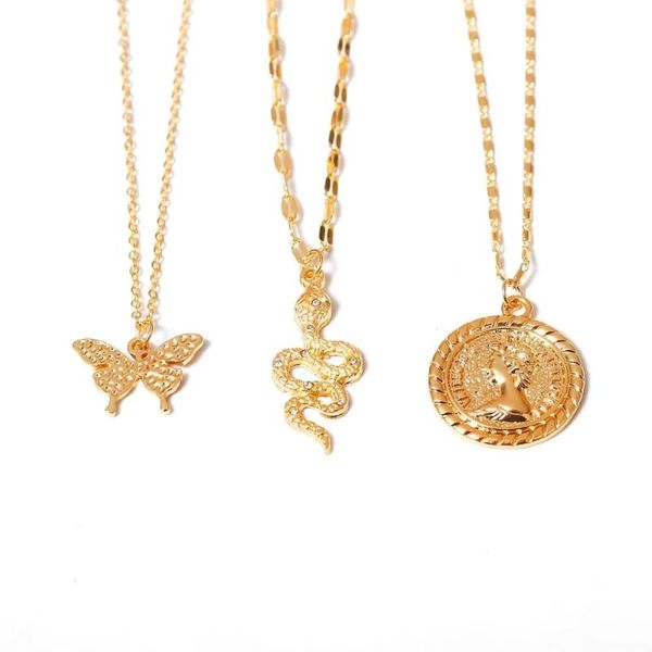women's gold silver color butterfly coin snake multi-layer combination necklace selling fashion accessories wholesale
women's gold silver color butterfly coin snake multi-layer combination necklace selling fashion accessories wholesale