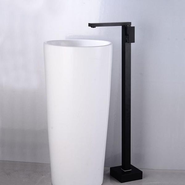 floor standing bathroom faucet black tall basin faucet bathub cold and water mixer sink tap single handle
floor standing bathroom faucet black tall basin faucet bathub cold and water mixer sink tap single handle