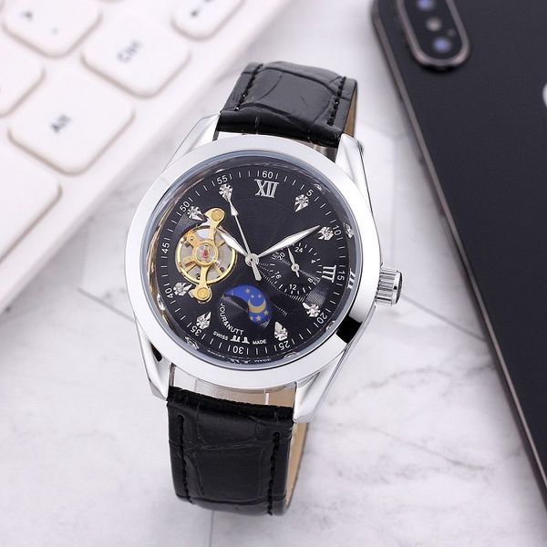 2021 new luxury mens watches large flywheel automatic mechanical watch designer wristwatches brand genuine leather strap, Slivery;brown
2021 new luxury mens watches large flywheel automatic mechanical watch designer wristwatches brand genuine leather strap, Slivery;brown