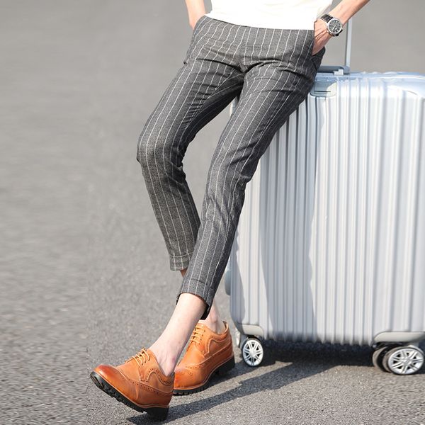 men's pants 29-34 2021 clothing male personality stripe fashion vintage casual skinny singer costumes, Black
men's pants 29-34 2021 clothing male personality stripe fashion vintage casual skinny singer costumes, Black