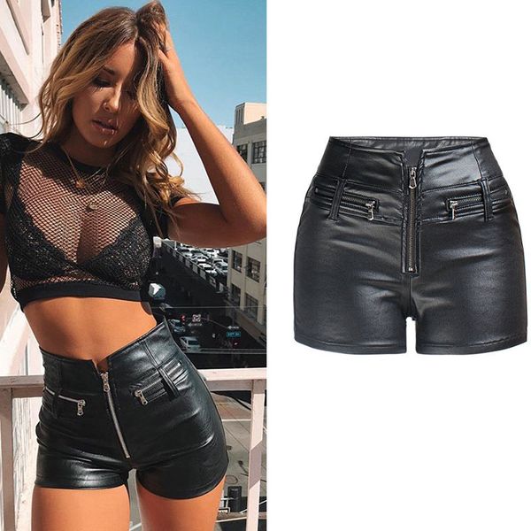 women's shorts zipper black leather 3xl plus size pu high waist club spring summer slim women short pant pocket trousers, White;black
women's shorts zipper black leather 3xl plus size pu high waist club spring summer slim women short pant pocket trousers, White;black