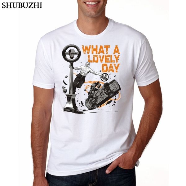 men's t shirt mad max furiosa what a lovely day movie badass tee