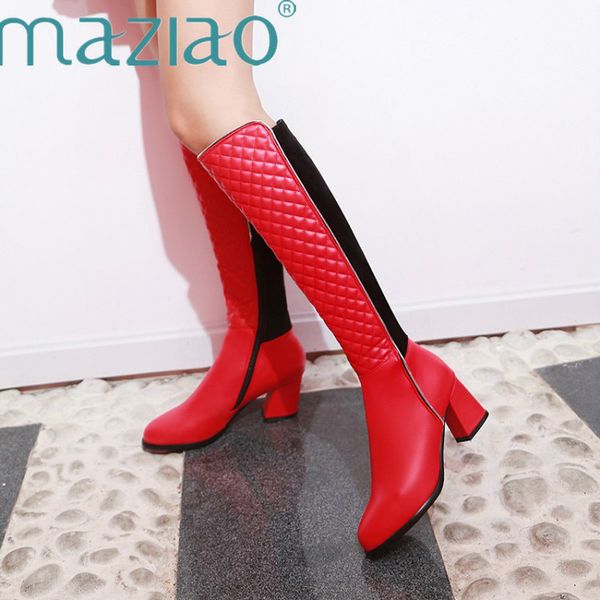 boots ladies comfort square heel knee high fashion women round toe mixed colors fall winter shoes woman maziao, Black
boots ladies comfort square heel knee high fashion women round toe mixed colors fall winter shoes woman maziao, Black