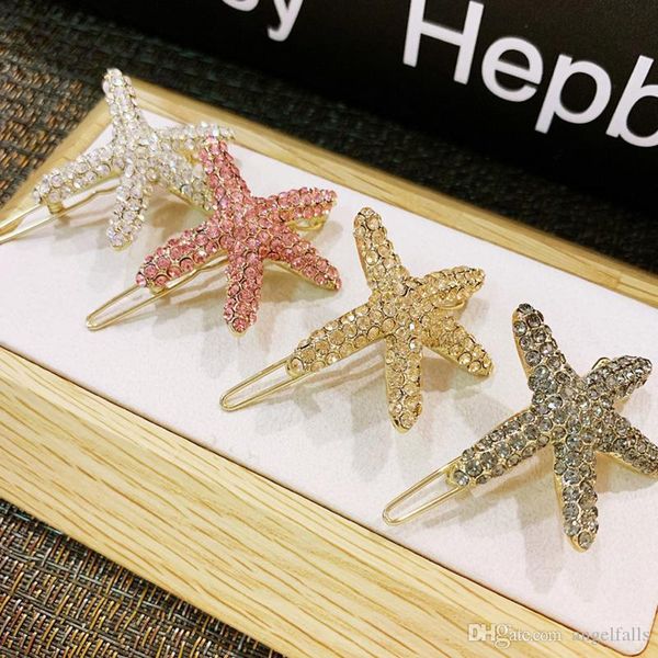 bling bling rhinestone starfish hair clip women starfish barrettes fashion hair accessories gift for love girlfriend high quality, Golden;silver 
bling bling rhinestone starfish hair clip women starfish barrettes fashion hair accessories gift for love girlfriend high quality, Golden;silver