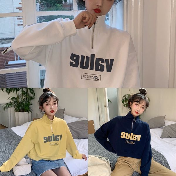 women's cotton short with zipper coat autumn and winter thin loose student 2020 korean all-match sweater coat sweater stand collar m, Black
women's cotton short with zipper coat autumn and winter thin loose student 2020 korean all-match sweater coat sweater stand collar m, Black