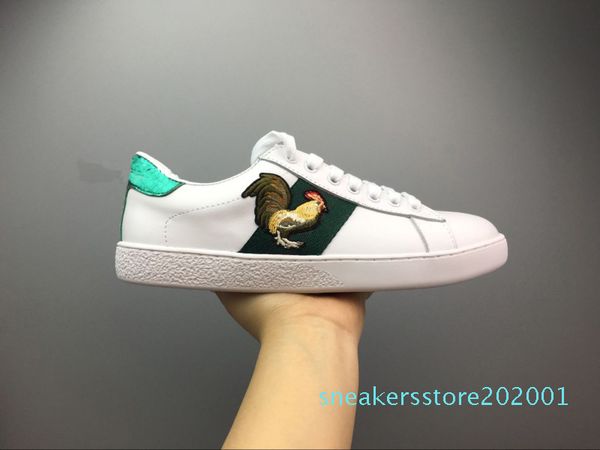 1mens designer shoes casual shoes white women sneakers good embroidery bee cock tiger dog fruit on the side with og box s01, Black
1mens designer shoes casual shoes white women sneakers good embroidery bee cock tiger dog fruit on the side with og box s01, Black