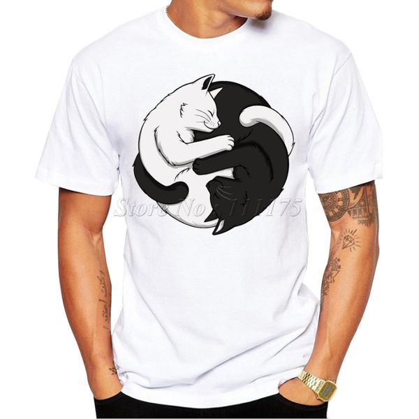 2019 мужская summer casual топы hipster стиль инь ян cats printed t shirt мода тройников
2019 мужская summer casual топы hipster стиль инь ян cats printed t shirt мода тройников