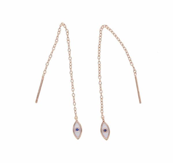 long chain ear threader earring white enamel evil eye charm silver color rose gold turkish fashion earring01, Golden;silver
long chain ear threader earring white enamel evil eye charm silver color rose gold turkish fashion earring01, Golden;silver