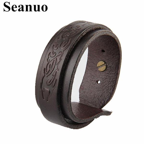 seanuo 37cm embossed double layer flower genuine leather men women cuff bangles & bracelets fashion wristband wrap male bracelet, Red;blue
seanuo 37cm embossed double layer flower genuine leather men women cuff bangles & bracelets fashion wristband wrap male bracelet, Red;blue