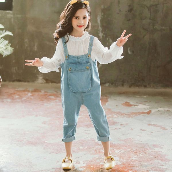 2020 baby girls fashion spring denim overalls cute pocket jeans for children kids loose trousers pants clothes lj200819, Blue
2020 baby girls fashion spring denim overalls cute pocket jeans for children kids loose trousers pants clothes lj200819, Blue