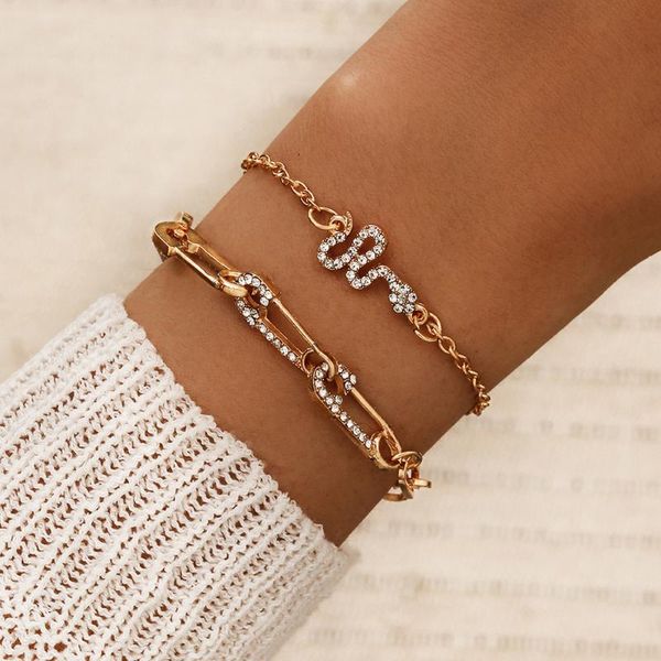 modyle new vintage bracelet set for women 2pcs/set zircon snake adjustable 2020 chain bracelet fashion jewelry, Black
modyle new vintage bracelet set for women 2pcs/set zircon snake adjustable 2020 chain bracelet fashion jewelry, Black