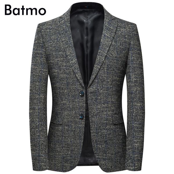 batmo 2020 new arrival cotton plaid casual gray blazer men,men's suits jackets ,casual jackets men 8150, White;black
batmo 2020 new arrival cotton plaid casual gray blazer men,men's suits jackets ,casual jackets men 8150, White;black