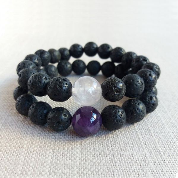 charm bracelets 8mm lava stone beaded bracelet 10mm amethysts white matching couples long distance relationship, Golden;silver
charm bracelets 8mm lava stone beaded bracelet 10mm amethysts white matching couples long distance relationship, Golden;silver