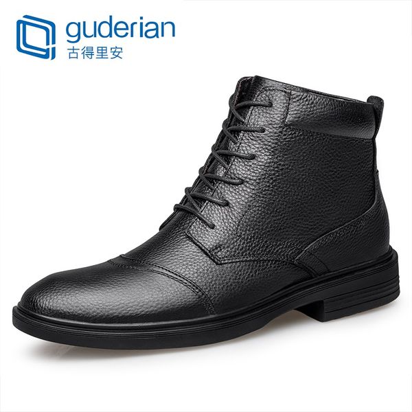 boots men's winter shoes genuine leather men comfortable business lace-up ankle high botas de hombre, Black
boots men's winter shoes genuine leather men comfortable business lace-up ankle high botas de hombre, Black