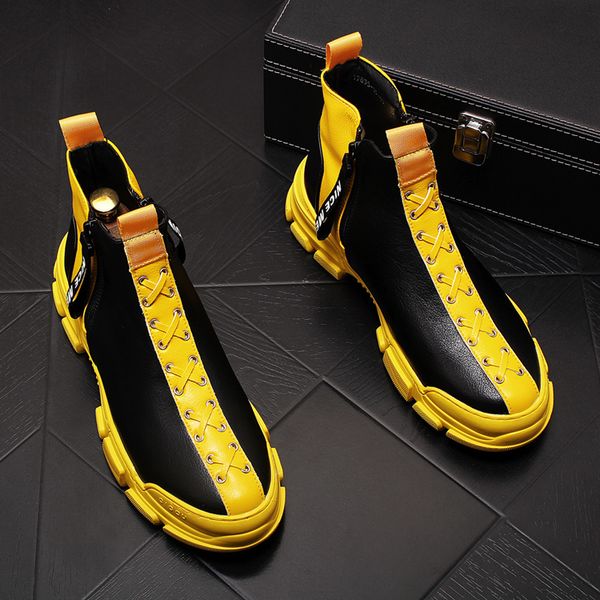 2020 big size 38-44 shoes men boots hip hop boats sneakers male high lace up men casual boots zapatos de mujer, Black 
2020 big size 38-44 shoes men boots hip hop boats sneakers male high lace up men casual boots zapatos de mujer, Black