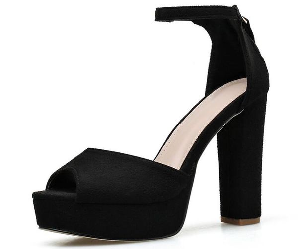 women's sandals large size 35-42 thick high-heeled platform nightclub style fish mouth back zipper high heels, Black
women's sandals large size 35-42 thick high-heeled platform nightclub style fish mouth back zipper high heels, Black