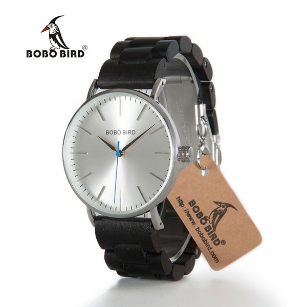 bobo bird men's quartz watches brand fashion relogio masculino metal case timepieces wood strap with gift box o15 o16, Slivery;brown
bobo bird men's quartz watches brand fashion relogio masculino metal case timepieces wood strap with gift box o15 o16, Slivery;brown