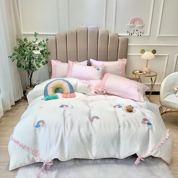 bedding sets white tencel set rainbow duvet cover long-staple cotton pillowcases king size bed linen 4pcs 2021
bedding sets white tencel set rainbow duvet cover long-staple cotton pillowcases king size bed linen 4pcs 2021