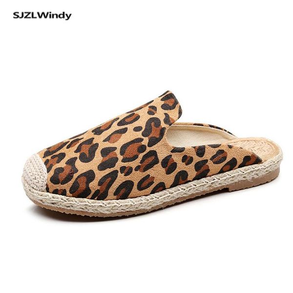 casual women's sandals leopard print flat shoes linen rope straw women's shoes 2020 summer no heel speckle ladies, Black
casual women's sandals leopard print flat shoes linen rope straw women's shoes 2020 summer no heel speckle ladies, Black