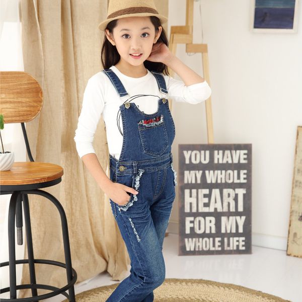 kids denim overalls jumpsuit for girls hole ripped jeans pants children denim bib jumpsuit teenage jeans suspender trousers, Blue
kids denim overalls jumpsuit for girls hole ripped jeans pants children denim bib jumpsuit teenage jeans suspender trousers, Blue