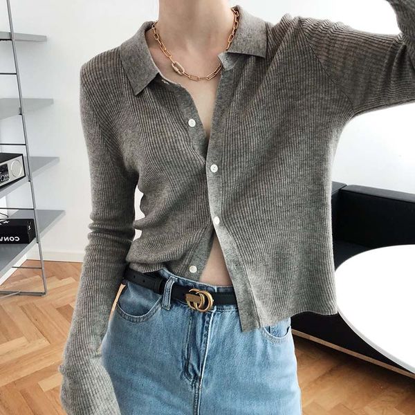 women knitted cardigan long sleeved lapel sweater knits tees solid new slim sweater coat female, White
women knitted cardigan long sleeved lapel sweater knits tees solid new slim sweater coat female, White