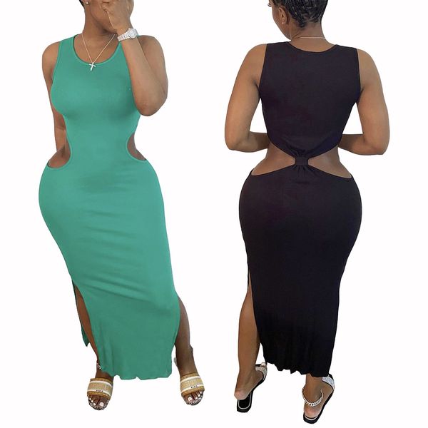 hollow out split womens dresses summer o-neck sleeveless backless women dress causal mid-calf fashionable clothing, Black;gray
hollow out split womens dresses summer o-neck sleeveless backless women dress causal mid-calf fashionable clothing, Black;gray