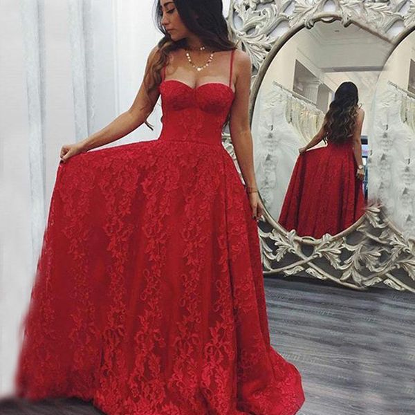 low neck evening dress 2020 red long lace appliques formal evening gown custom prom party dress lace skirt spaghetti straps gown, Black;red
low neck evening dress 2020 red long lace appliques formal evening gown custom prom party dress lace skirt spaghetti straps gown, Black;red