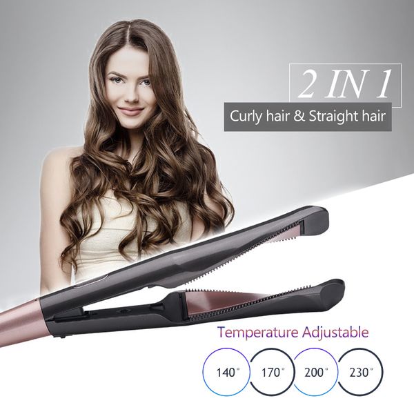 portable profession electric curling iron 2 in 1 spiral straighten hair curler hair straightener flat irons ceramic styling tool, Black
portable profession electric curling iron 2 in 1 spiral straighten hair curler hair straightener flat irons ceramic styling tool, Black