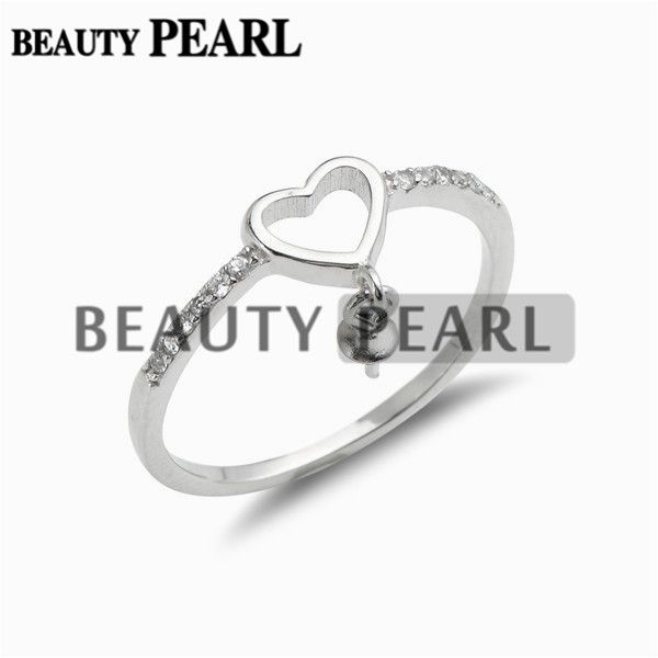 heart jewellery 925 sterling silver zircon ring blank diy pearl settings dangle ring mount 5 pieces, Slivery;crystal
heart jewellery 925 sterling silver zircon ring blank diy pearl settings dangle ring mount 5 pieces, Slivery;crystal