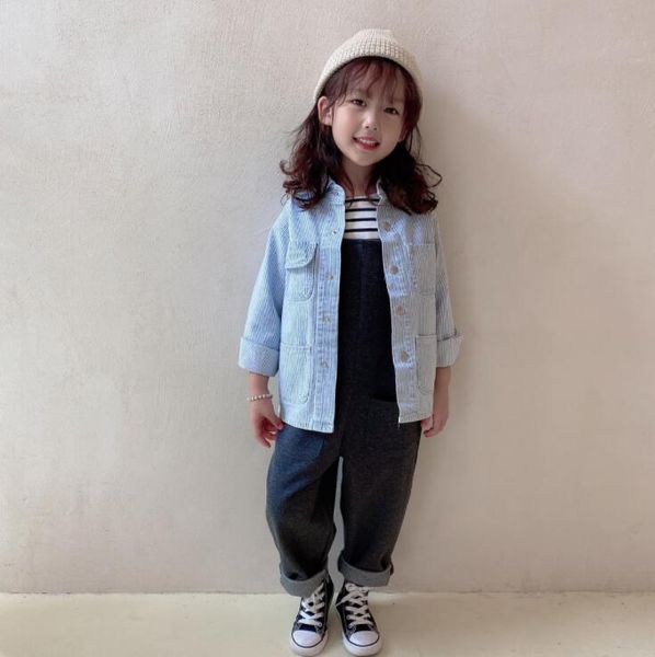 2020 new arrival girls boys striped denim coat autumn cotton full sleeve fashion kids jacket 2-8 years qv240, Blue;gray
2020 new arrival girls boys striped denim coat autumn cotton full sleeve fashion kids jacket 2-8 years qv240, Blue;gray