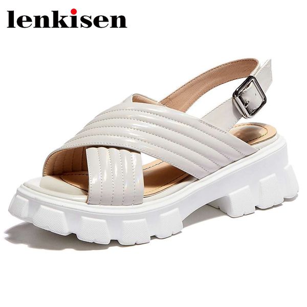 lenkisen 2020 european design handmade brand shoes peep toe high heels thick bottom buckle strap solid leisure sandals women l17, Black
lenkisen 2020 european design handmade brand shoes peep toe high heels thick bottom buckle strap solid leisure sandals women l17, Black