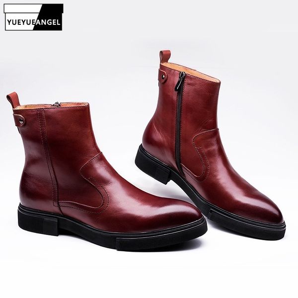 british pointed toe genuine leather boots men luxury zip wedding office dress boots black/wine red autumn high shoes man
british pointed toe genuine leather boots men luxury zip wedding office dress boots black/wine red autumn high shoes man