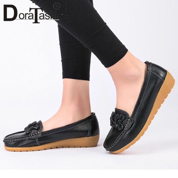 doratasia classic spring autumn split leather loafers comfort leisure platform flats women casual slip-on shoes woman, Black
doratasia classic spring autumn split leather loafers comfort leisure platform flats women casual slip-on shoes woman, Black