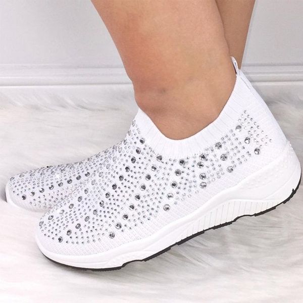 rhinestones sneakers women vulcanized shoes 2020 ladies slip on breathable knited flat platform autumn flats woman plus size 42, Black
rhinestones sneakers women vulcanized shoes 2020 ladies slip on breathable knited flat platform autumn flats woman plus size 42, Black
