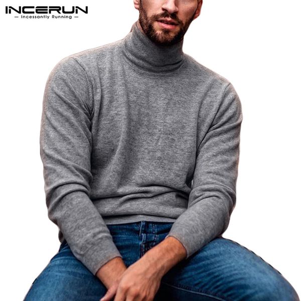 incerun men turtleneck sweater long sleeve solid 2020 casual knitted thin pullover fashion fitness men sweaters streetwear s-5xl, White;black
incerun men turtleneck sweater long sleeve solid 2020 casual knitted thin pullover fashion fitness men sweaters streetwear s-5xl, White;black