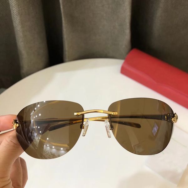 fashion rimless sunglasses gold brown lens shades luxus sonnenbrillen lunettes de soleil vintage sunglasses with box, White;black
fashion rimless sunglasses gold brown lens shades luxus sonnenbrillen lunettes de soleil vintage sunglasses with box, White;black