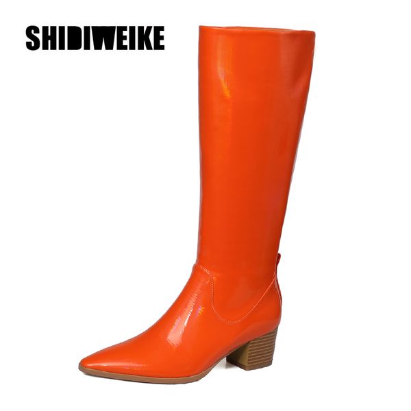 british style cowhide material zippered decorative boots pointed toe square heel thick high heel rubber winter boots women v466, Black
british style cowhide material zippered decorative boots pointed toe square heel thick high heel rubber winter boots women v466, Black