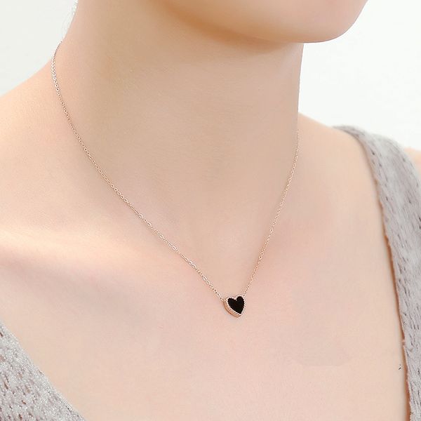 pendant necklaces trendy stainless steel black heart necklace simple jewelry link chain choker for women wedding gift, Silver
pendant necklaces trendy stainless steel black heart necklace simple jewelry link chain choker for women wedding gift, Silver