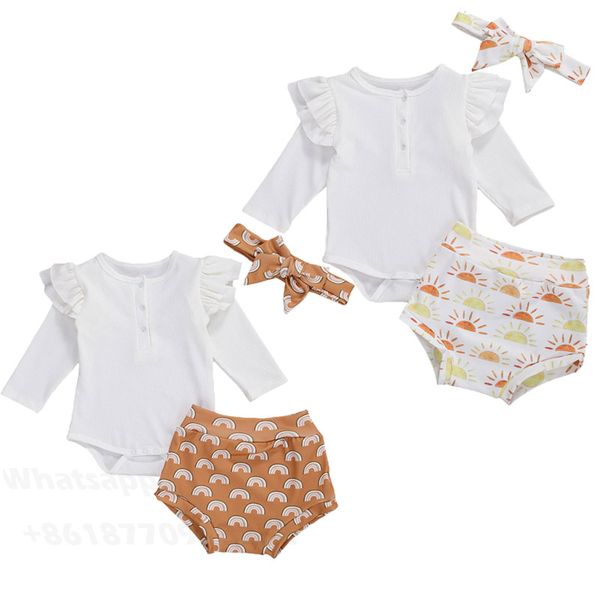 0-18m baby boy girl cotton clothes sets 3pcs suits newborn baby boys girls long sleeve ribbed romper +rainbow printed shorts, White
0-18m baby boy girl cotton clothes sets 3pcs suits newborn baby boys girls long sleeve ribbed romper +rainbow printed shorts, White