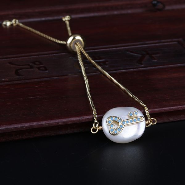 mint lake blue cz tiny heart key charm freshwater pearl bead charms dainty link bracelets for women wedding birthday gift, Black
mint lake blue cz tiny heart key charm freshwater pearl bead charms dainty link bracelets for women wedding birthday gift, Black