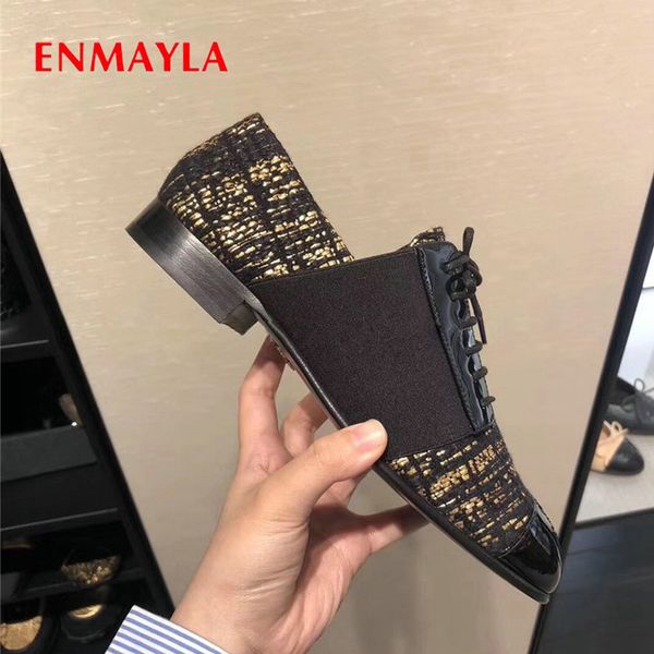 enmayla 2020 lace-up basic women high heels casual square heel patent leather round toe women shoes fashion pumps size 34-43, Black
enmayla 2020 lace-up basic women high heels casual square heel patent leather round toe women shoes fashion pumps size 34-43, Black