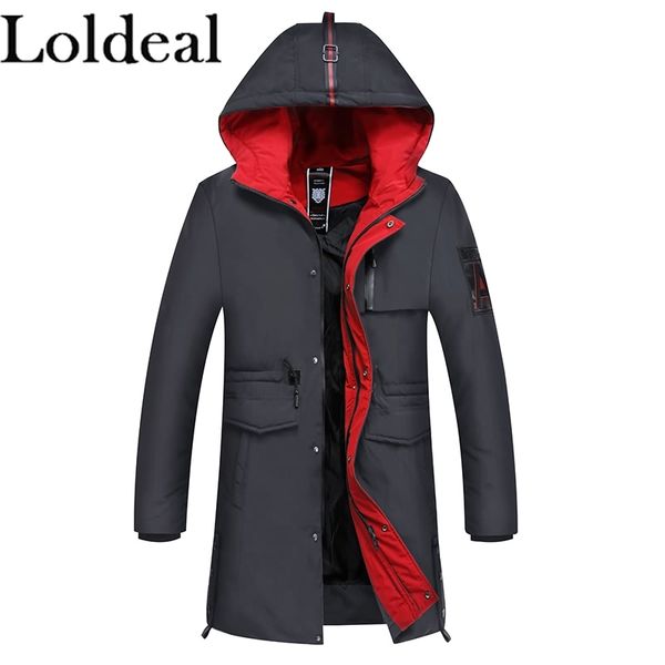 loldeal mens hooded jackets winter thick windproof overcoat casual fashion slim long coat men outerwear, Black
loldeal mens hooded jackets winter thick windproof overcoat casual fashion slim long coat men outerwear, Black