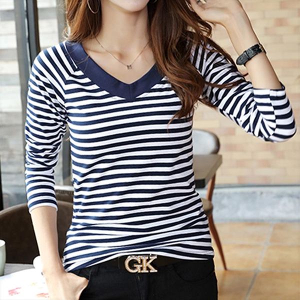 t shirt women 2020 four seasons new shirts long sleeve tshirt striped female t shirt womens tee shirt fashion femme, White
t shirt women 2020 four seasons new shirts long sleeve tshirt striped female t shirt womens tee shirt fashion femme, White