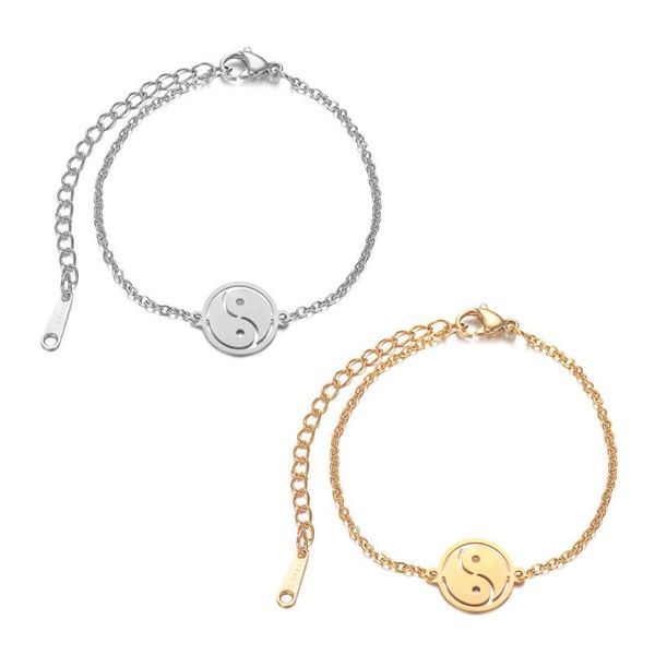 charm bracelets 2021 titanium stainless steel tai chi yin yang gold tone adjustable link chain lobster clasp women bangle, Golden;silver
charm bracelets 2021 titanium stainless steel tai chi yin yang gold tone adjustable link chain lobster clasp women bangle, Golden;silver