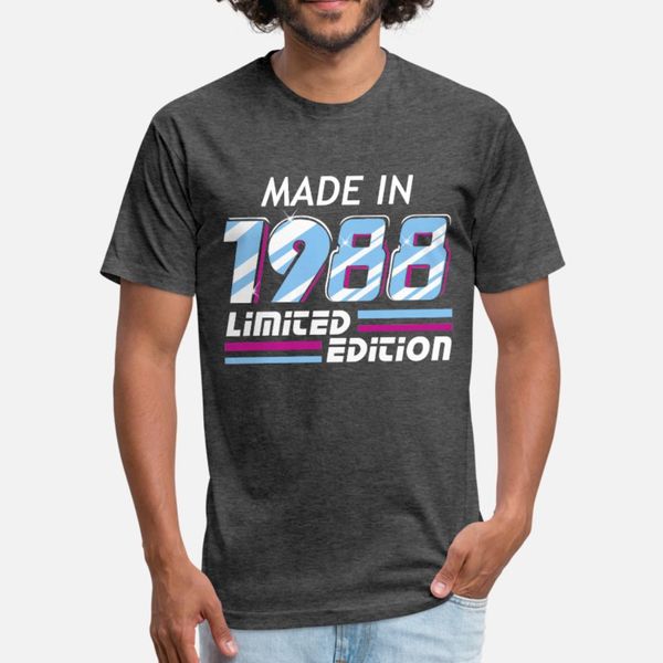 made in 1988 limited edition t shirt men printing short sleeve o-neck basic solid gift authentic summer style standard shirt
made in 1988 limited edition t shirt men printing short sleeve o-neck basic solid gift authentic summer style standard shirt