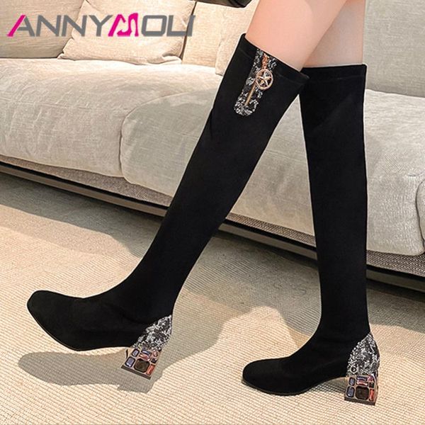 boots annymoli high heel over-the-knee woman rhinestone thick shoes zipper female long autumn winter black size 33-43
boots annymoli high heel over-the-knee woman rhinestone thick shoes zipper female long autumn winter black size 33-43
