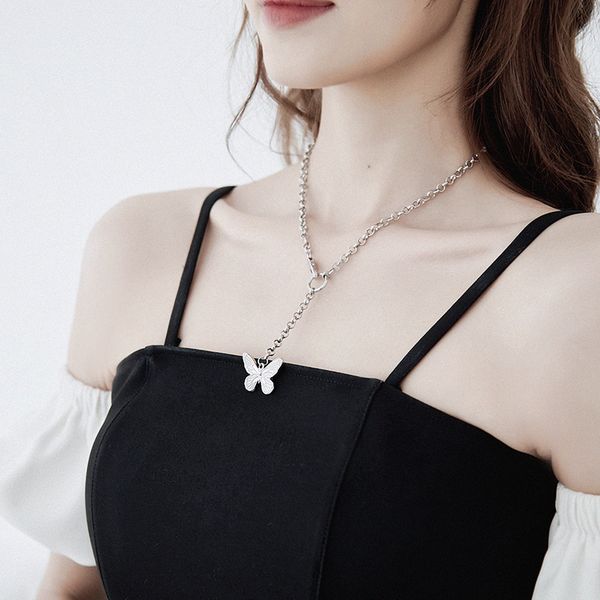 xiaoboacc 2pcs/set korea double layer butterfly pendant necklace choker clavicle chain sweater chain, Silver
xiaoboacc 2pcs/set korea double layer butterfly pendant necklace choker clavicle chain sweater chain, Silver