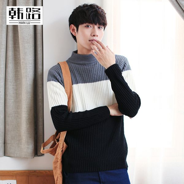 fashion men's sweater 2020 autumn new mens stitching color o-neck pullover casual male slim warm long sleeve knitted sweater top, White;black
fashion men's sweater 2020 autumn new mens stitching color o-neck pullover casual male slim warm long sleeve knitted sweater top, White;black