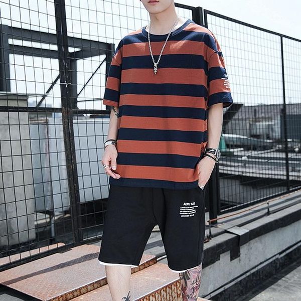 men tracksuit o-neck pullover casual sport mens t-shirts short trousers lightweight tracksuits fashion summer clothing striped shorts, Gray
men tracksuit o-neck pullover casual sport mens t-shirts short trousers lightweight tracksuits fashion summer clothing striped shorts, Gray