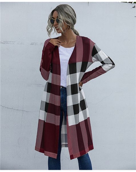 women designer plaid casual outerwear spring and autumn coats womens fashion long sleeve v neck clothing, Black
women designer plaid casual outerwear spring and autumn coats womens fashion long sleeve v neck clothing, Black